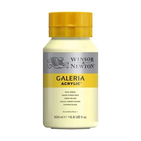 Köp online Winsor & Newton Galeria akrylfärg 500 ml Pale Lemon 434
