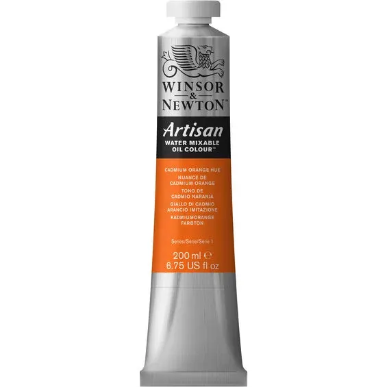 Expressleverans Winsor & Newton Artisan vattenlöslig oljefärg 200 ml Cadmium Orange Hue 090