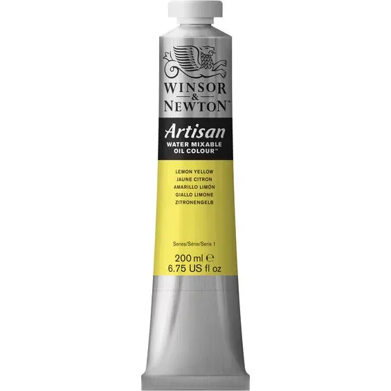 risnedsättning Winsor & Newton Artisan vattenlöslig oljefärg 200 ml Lemon Yellow 346