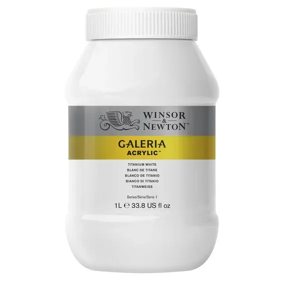 Winsor & Newton Galeria akrylfärg 1L Titanium White 644 Fri frakt
