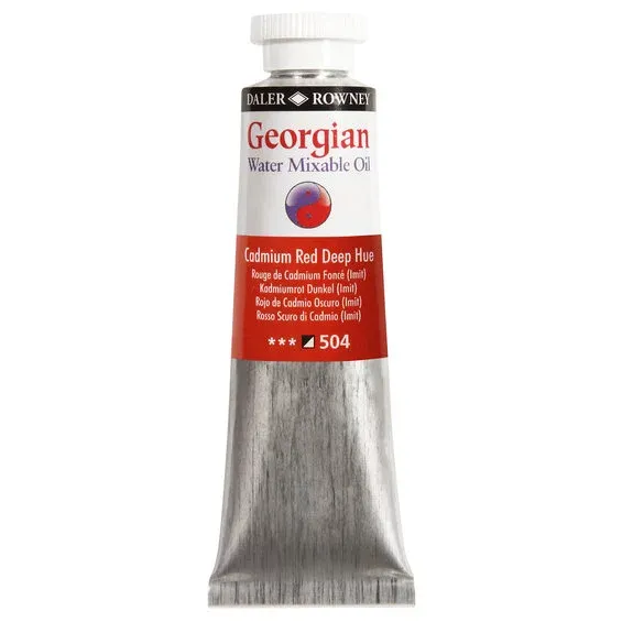 Georgian Water Mixable Oil Colour, vattenlöslig oljefärg 37 ml Cadmium Red Deep Hue 504 Beställ idag