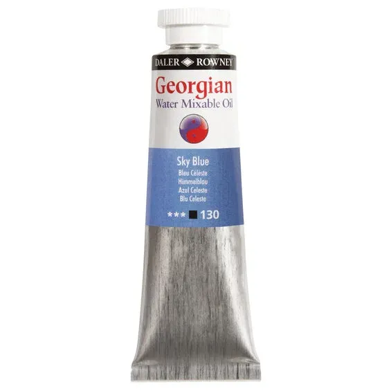 Georgian Water Mixable Oil Colour, vattenlöslig oljefärg 37 ml Sky Blue 130 Lågt pris