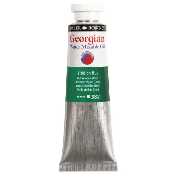 Georgian Water Mixable Oil Colour, vattenlöslig oljefärg 37 ml Viridian Hue 382 Nedsatt pris