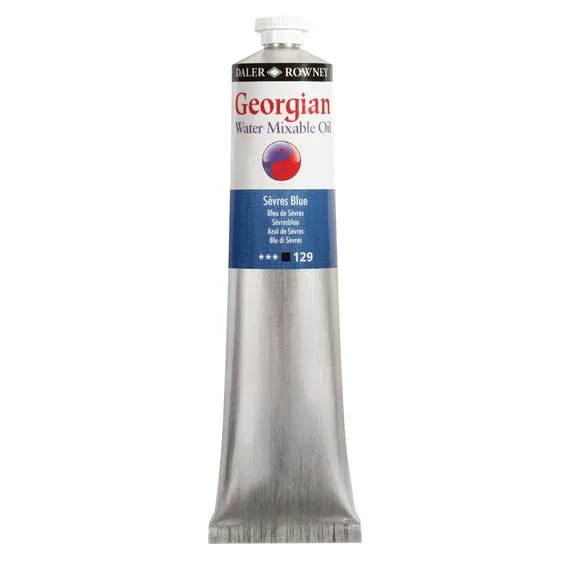 Georgian Water Mixable Oil Colour, vattenlöslig oljefärg 200 ml Sèvres Blue 129 Lågt pris