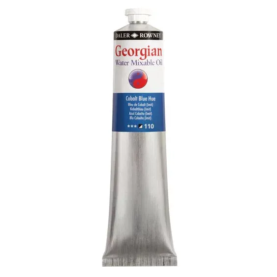 Begränsad tid Georgian Water Mixable Oil Colour, vattenlöslig oljefärg 200 ml Cobalt Blue Hue 110