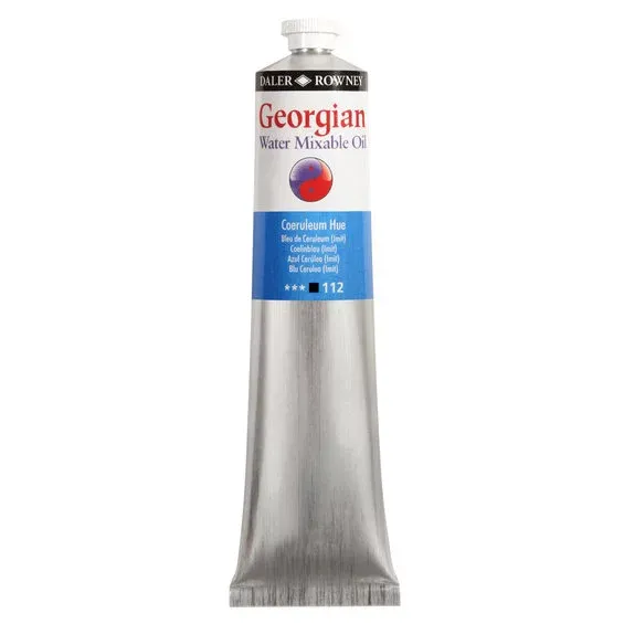 Kampanjpris Georgian Water Mixable Oil Colour, vattenlöslig oljefärg 200 ml Coeruleum Hue 112