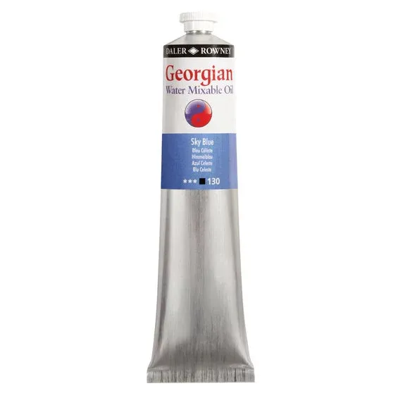 Kampanj Georgian Water Mixable Oil Colour, vattenlöslig oljefärg 200 ml Sky Blue 130