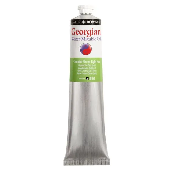 Georgian Water Mixable Oil Colour, vattenlöslig oljefärg 200 ml Cinnabar Green Light Hue 350 Kundfavorit
