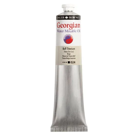 Sista chansen Georgian Water Mixable Oil Colour, vattenlöslig oljefärg 200 ml Buff Titanium 024
