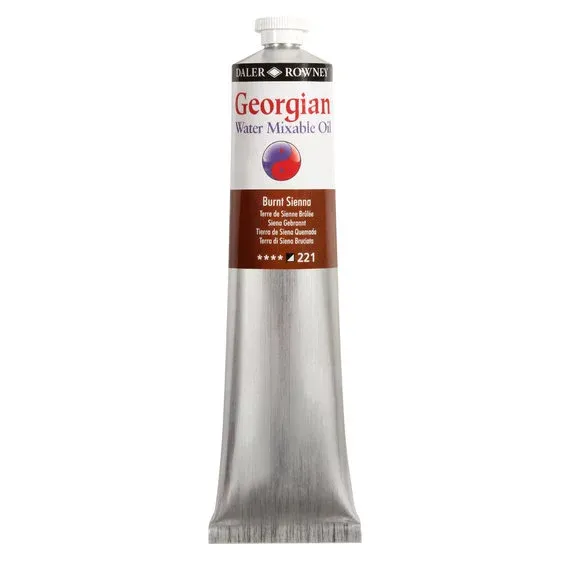 Georgian Water Mixable Oil Colour, vattenlöslig oljefärg 200 ml Burnt Sienna 221 Nyhet