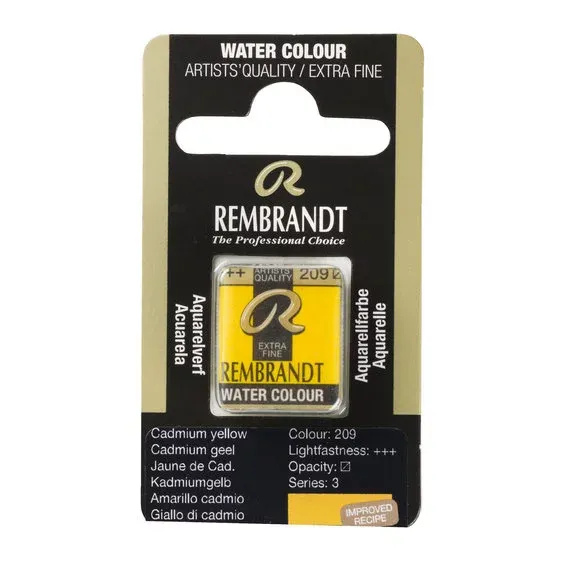 Rembrandt akvarellfärg halvkopp – Cadmium Yellow 209 Expressleverans