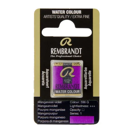 Rembrandt akvarellfärg halvkopp – Manganese Violet 596 Billig