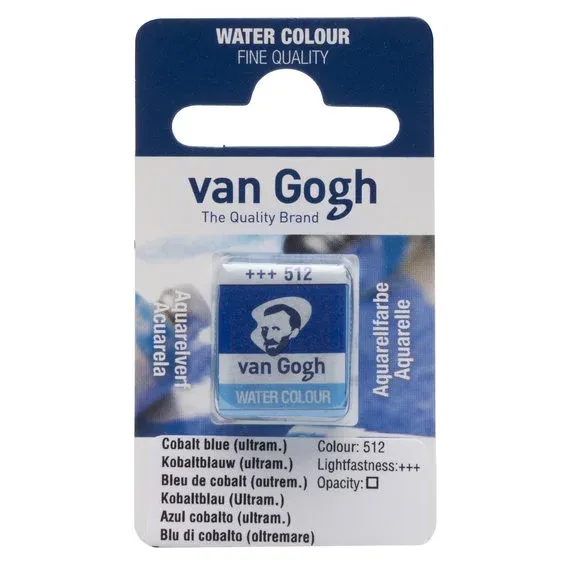 van Gogh akvarellfärg halvkopp – Cobalt Blue Ultramarine 512 Rabatt