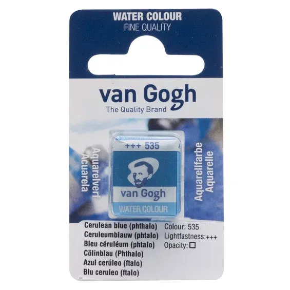 van Gogh akvarellfärg halvkopp – Cerulean Blue Phthalo 535 Fri frakt