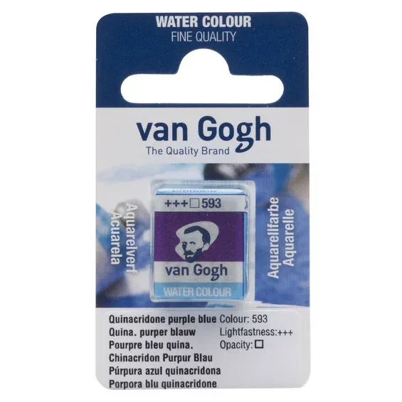 Endast idag van Gogh akvarellfärg halvkopp – Quinacridone Purple Blue 593