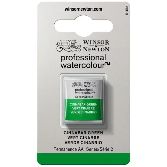 Winsor & Newton Professional Revival akvarellfärg halvkopp Cinnabar Green 420 Endast idag