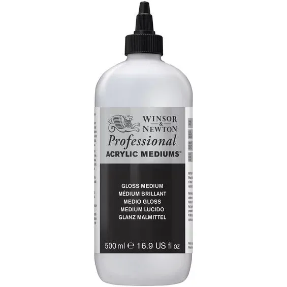 W&N Gloss Medium 500ml Kundfavorit