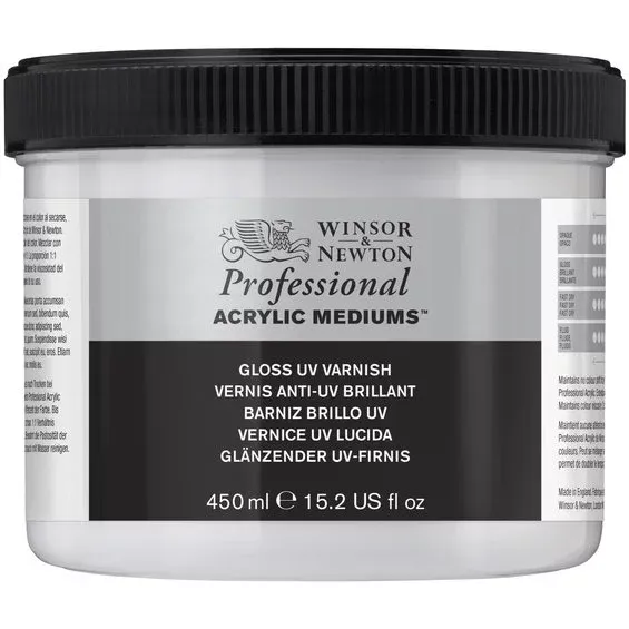 Winsor & Newton Gloss UV Varnish 450 ml, skyddande fernissa mot solljus, damm etc. Snabb frakt
