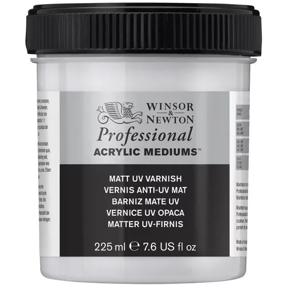 Winsor & Newton Matt UV Varnish 225 ml, skyddande fernissa mot solljus, damm etc. Rabatter