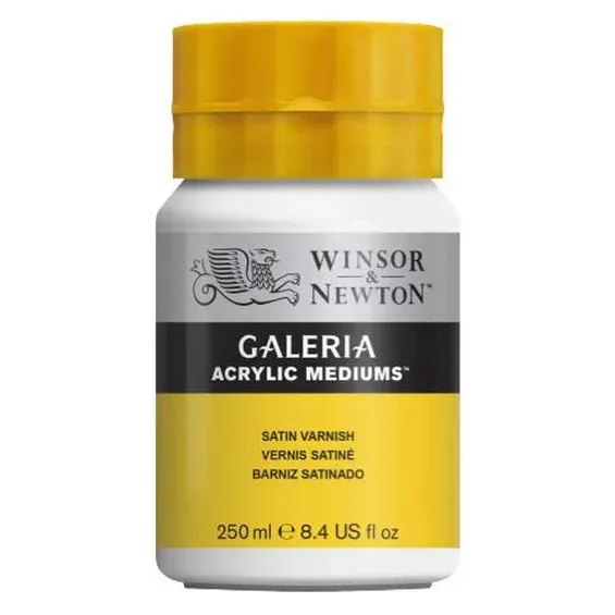 Outlet Winsor & Newton Galeria Satin Varnish 250 ml, skyddande fernissa för akrylfärger
