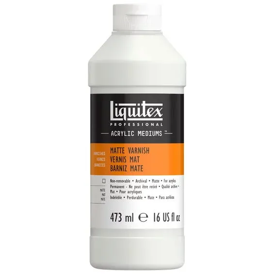 Begränsat erbjudande Liquitex Matt Varnish 473 ml, skyddande matt fernissa för akrylmålningar