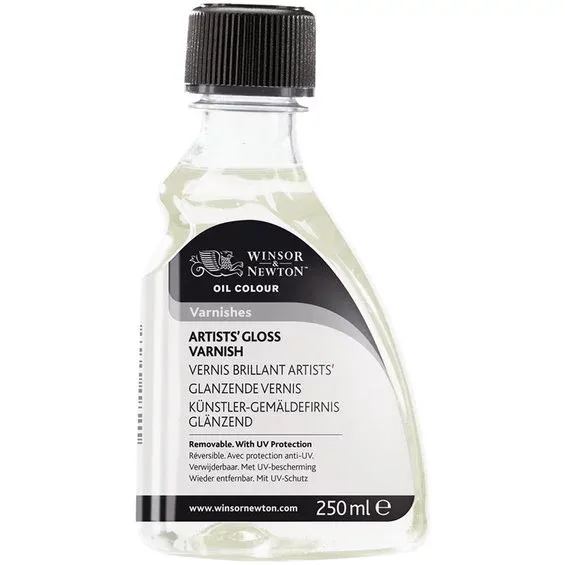 Nedsatt pris Winsor & Newton Artists' Gloss Varnish 250 ml, skyddande blank fernissa