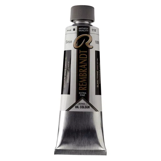 Rembrandt oljefärg 150 ml Titanium White (Linseed Oil) 118 Billig