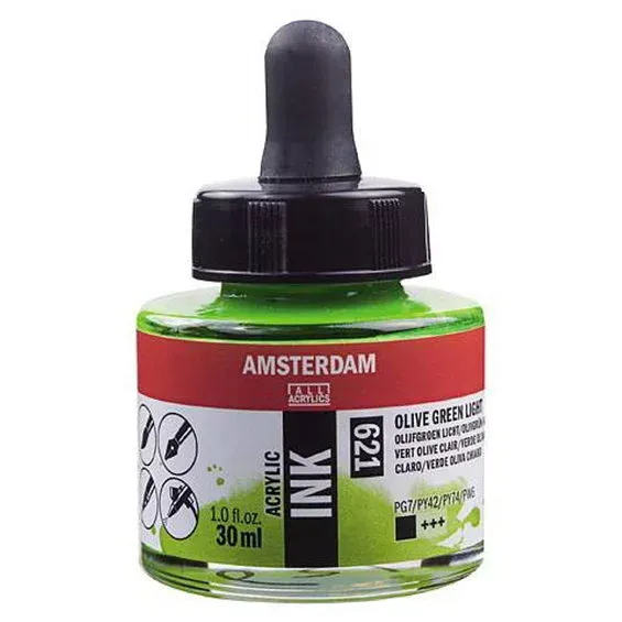 Amsterdam Ink Ol Green Lt 30ml Fri frakt