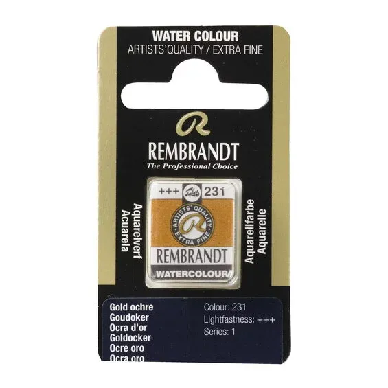 Rembrandt akvarellfärg halvkopp – Gold Ochre 231 Beställ idag