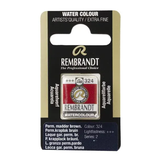 Rembrandt akvarellfärg halvkopp – Permanent Madder Brown 324 Extra rabatt