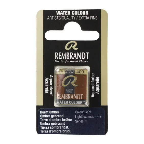 Rembrandt akvarellfärg halvkopp – Burnt Umber 409 Fynd