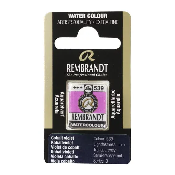 Populärt val Rembrandt akvarellfärg halvkopp – Cobalt Violet 539