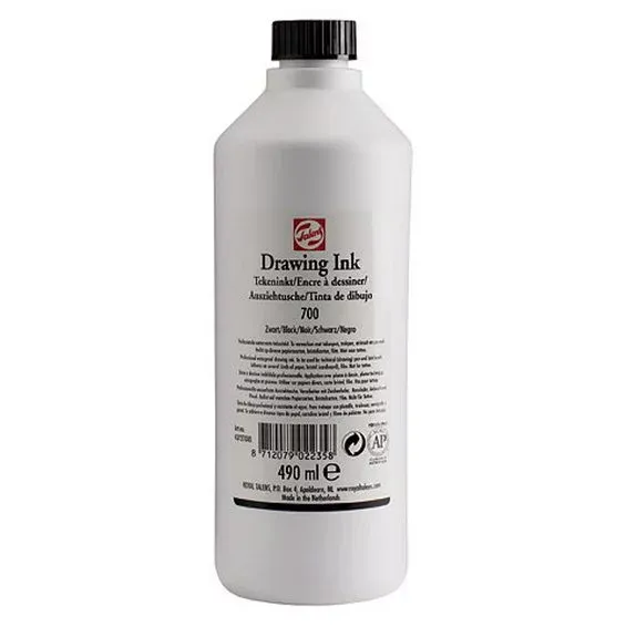 Talens Drawing Ink Svart 490ml Rabatt