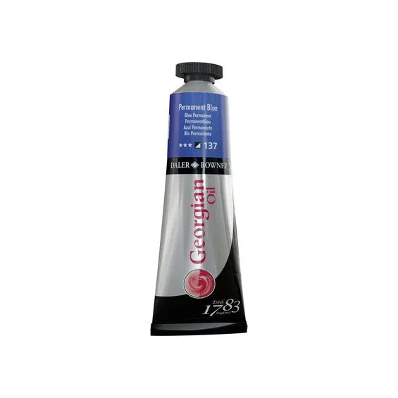 Fri frakt Georgian Oil Colour oljefärg 38 ml Permanent Blue 137