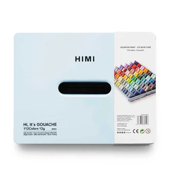 Rabatter HIMI Gouache Twin Cup Kit Ice Blue – hela 112 jelly gouache-färger!