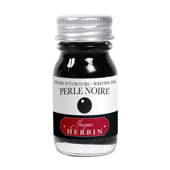 Begränsad tid Herbin Fountain Ink 10 ml, bläck för reservoarpennor – svart / perle noire