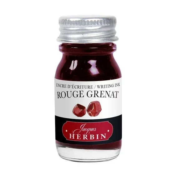 Herbin Fountain Ink 10 ml, bläck för reservoarpennor – röd / rouge grenat Billigare