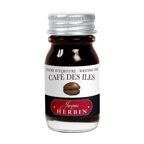 Herbin Fountain Ink 10 ml, bläck för reservoarpennor – brun / café des îles Rabatter
