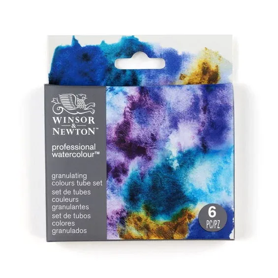 Winsor & Newton Professional Granulating Set akvarellfärger, 6×5 ml i tuber Billigare