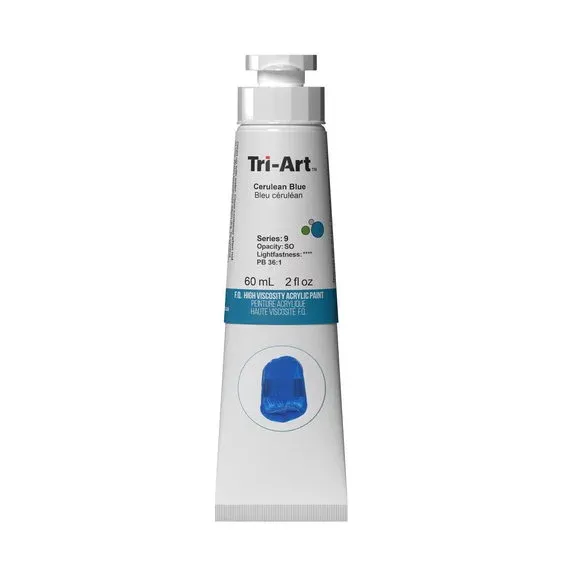 Tri-Art High Viscosity akrylfärg 60 ml Cerulean Blue Endast idag