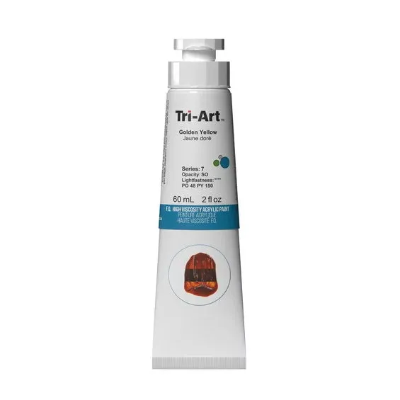Tri-Art High Viscosity akrylfärg 60 ml Golden Yellow Extra rabatt