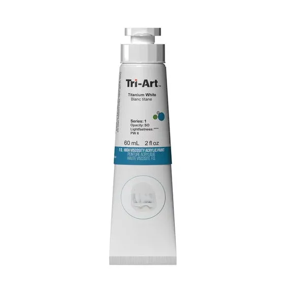 Tri-Art High Viscosity akrylfärg 60 ml Titanium White Lågt pris