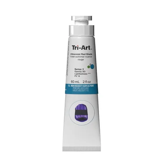 Trygg betalning Tri-Art High Viscosity akrylfärg 60 ml Ultra Violet Red Shade