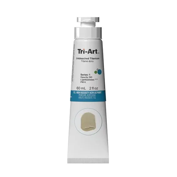 Begränsad tid Tri-Art High Viscosity akrylfärg 60 ml Unbleached Titanium