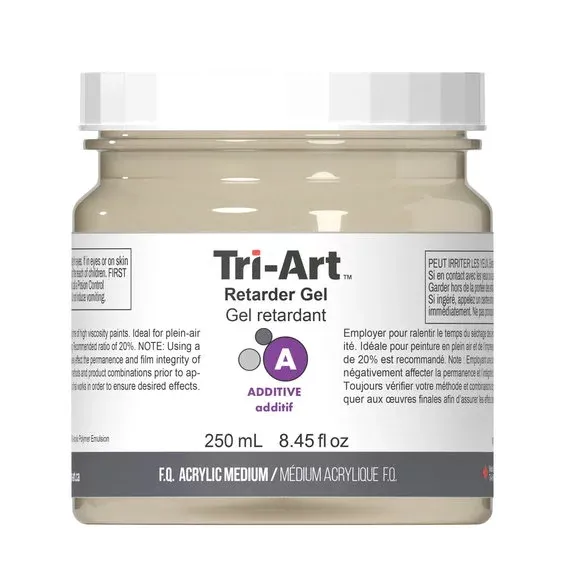 Endast denna vecka Tri-Art Medium Retarder Gel 250 ml, förlänger / fördröjer akrylfärgs torktid