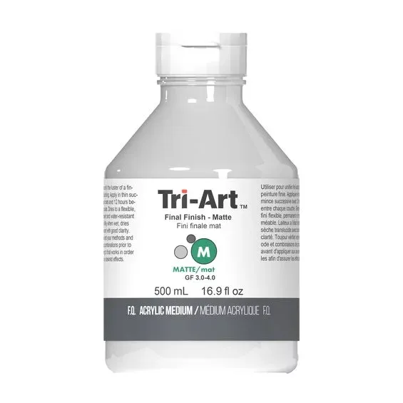 Tri-Art Final Finish Matte 500 ml, skyddande matt lack / fernissa för akrylfärg Kampanj