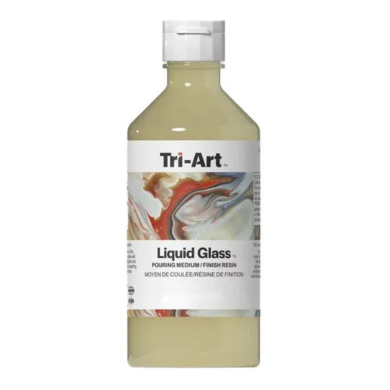Tri-Art Liquid Glass Pouring Medium 120 ml, fungerar även som resinliknande lack för akrylfärg Endast denna vecka