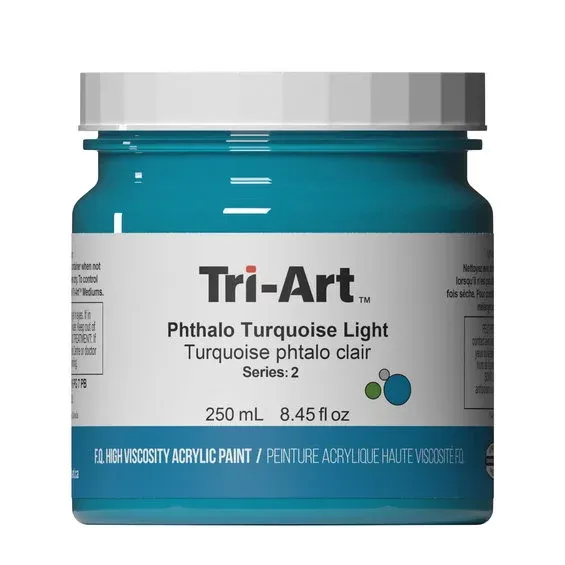Beställ nu Tri-Art High Viscosity akrylfärg 250 ml Phthalo Turquois Light