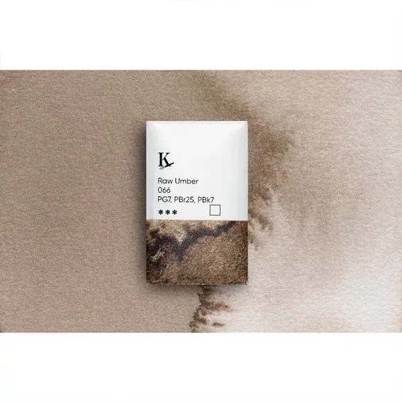 Kreatima Watercolour akvarellfärg 1/1 – Raw Umber 066 PG7, PBr25, PBk7 Nyhet
