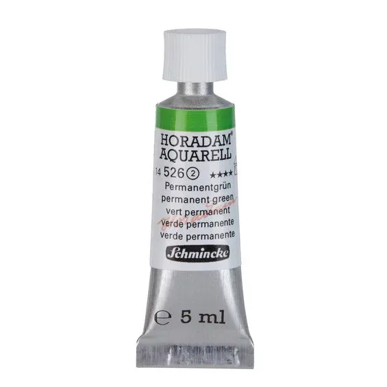 Schmincke Horadam akvarellfärg 5 ml – Permanent green 526 Premium